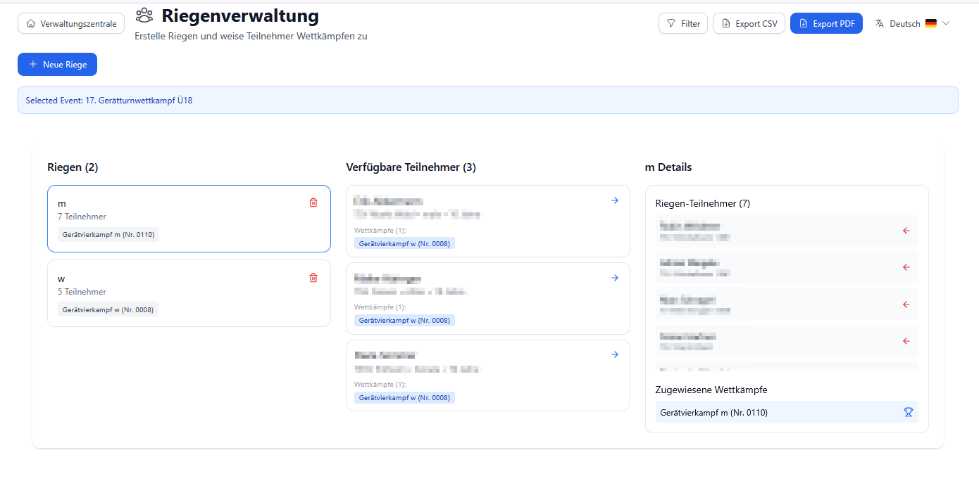 Riegenverwaltung