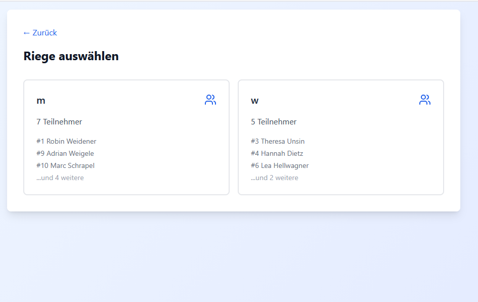 Event-Auswahl